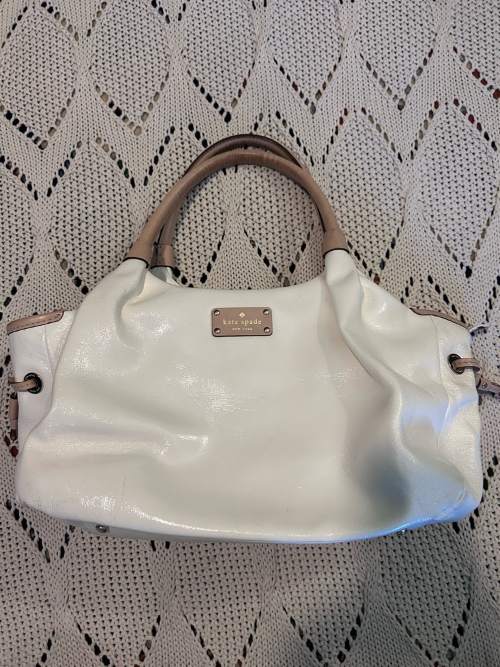 Kate Spade Cream Leather Satchel